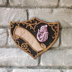 petite plaque bebe dragon violet