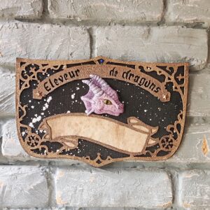 grande plaque dragon violet